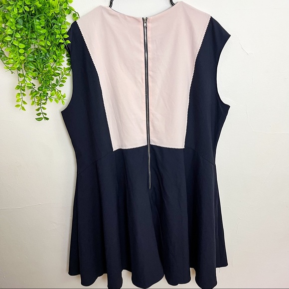 Kristin Miles Navy Pink Fit and Flare Dress 3X - Picture 4 of 6